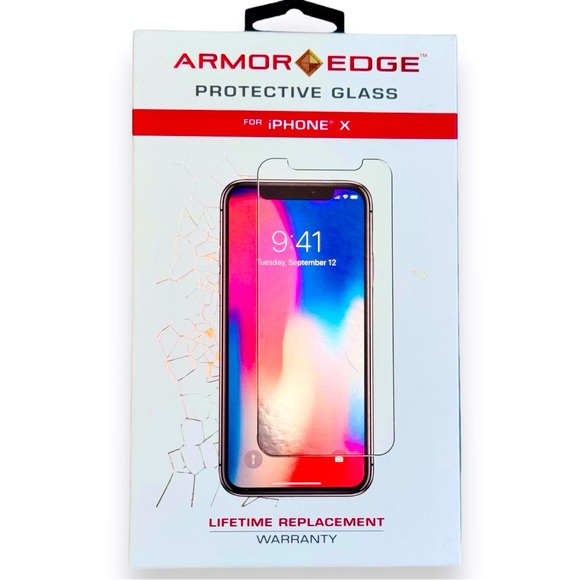 ARMOR EDGE Protective Glass Screen Protector for iPhone X - NWT - Picture 1 of 7
